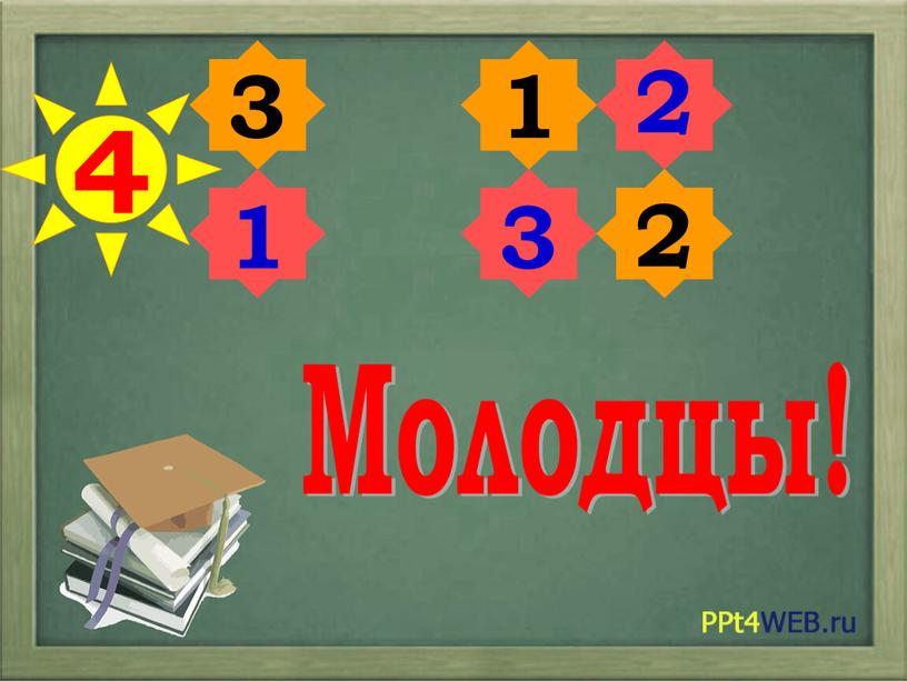 4 3 1 2 1 3 2 Молодцы!