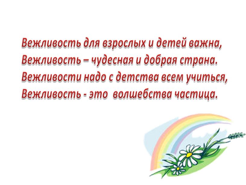 Презентация по окружающему миру:"Правила вежливости".