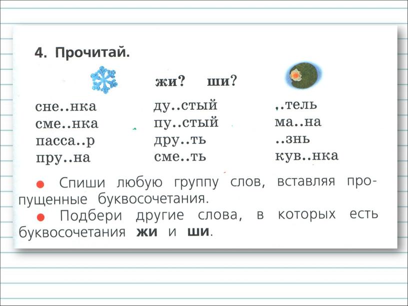 Урок русского языка по теме"Буквосочетания жи-ши, ча-ща, чу-щу" 1 класс (презентация)