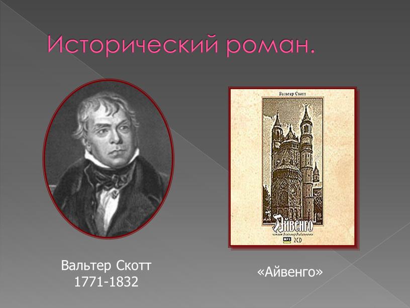 Исторический роман. Вальтер Скотт 1771-1832 «Айвенго»