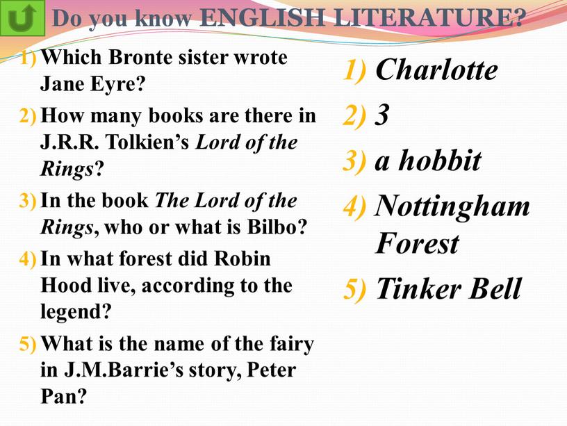 Do you know English literature?