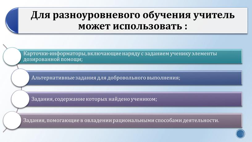 Технология дифференцированного обучения