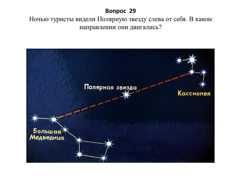 Вопрос 29 Ночью туристы видели