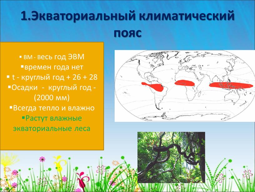 Экваториальный климатический пояс