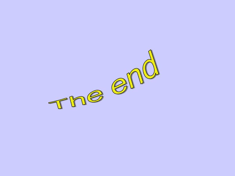 The end