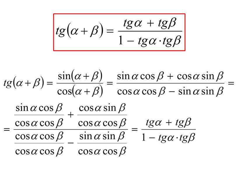 1_тригонометрические формулы суммы и разности углов_презентация