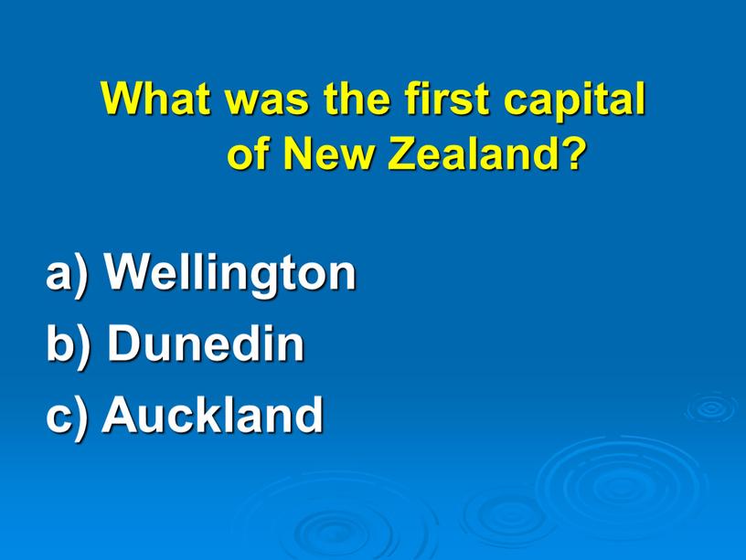 What was the first capital of