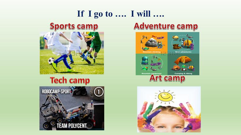 If I go to …. I will …. Sports camp