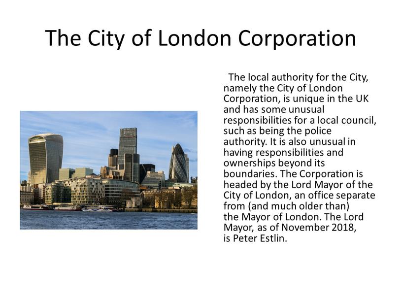 The City of London Corporation