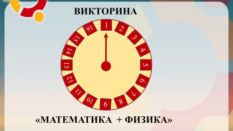 ВИКТОРИНА «МАТЕМАТИКА + ФИЗИКА»