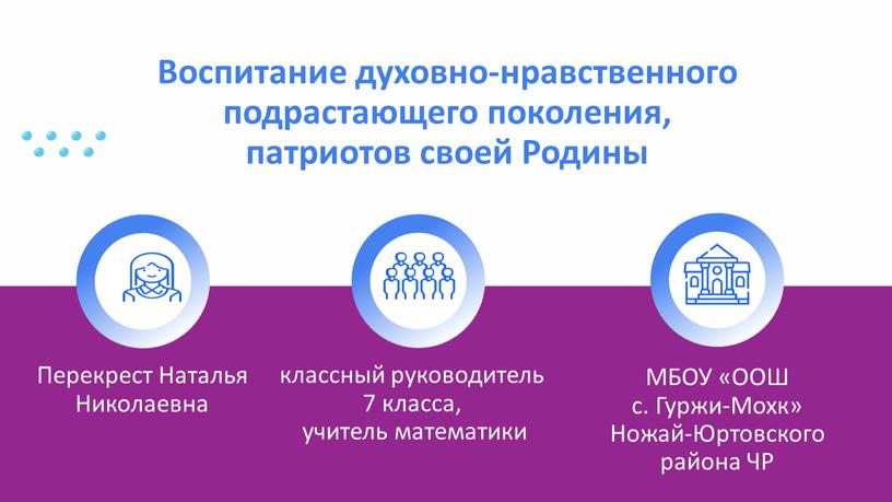 Воспитание духовно-нравственного подрастающего поколения, патриотов своей