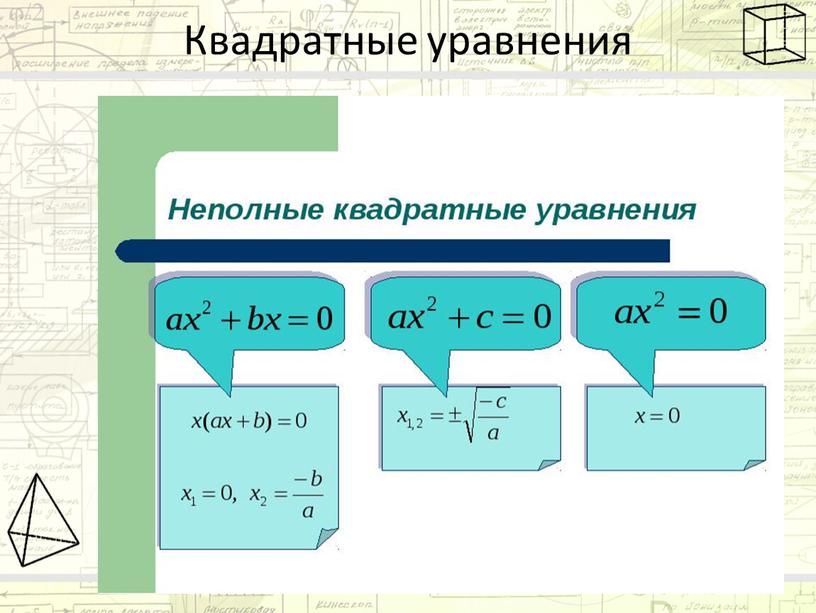 Квадратные уравнения