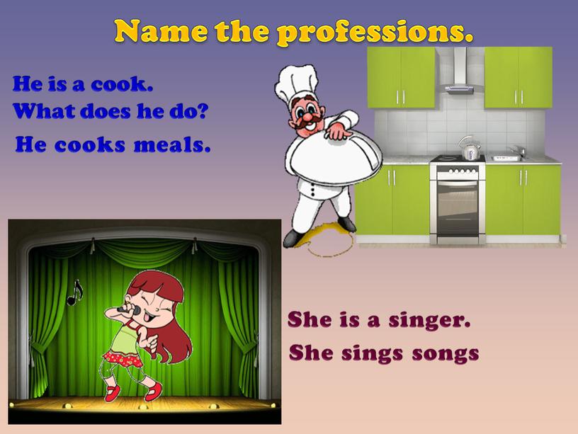 He is a cook. What does he do?