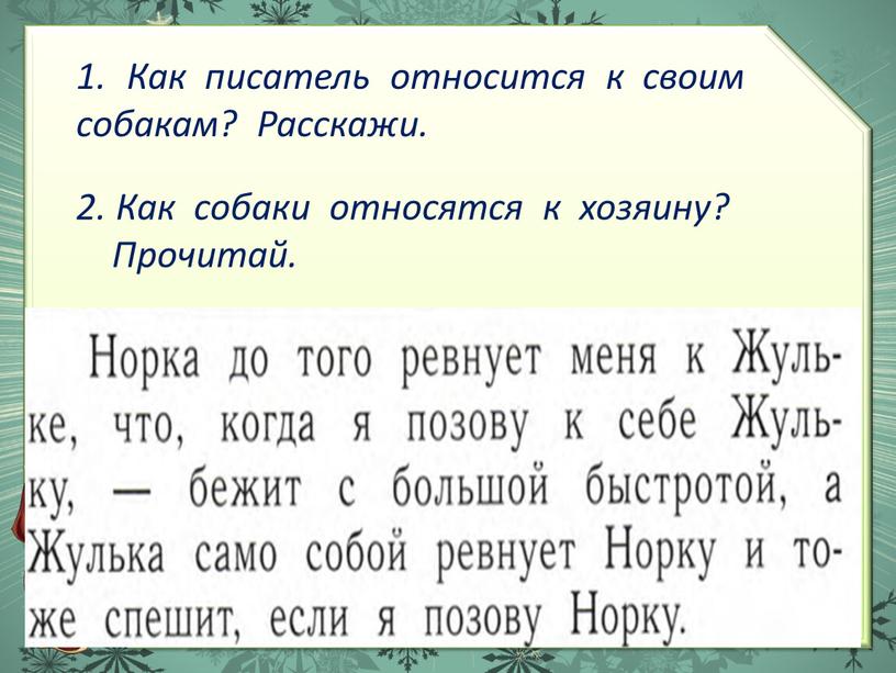 Как писатель относится к своим собакам?