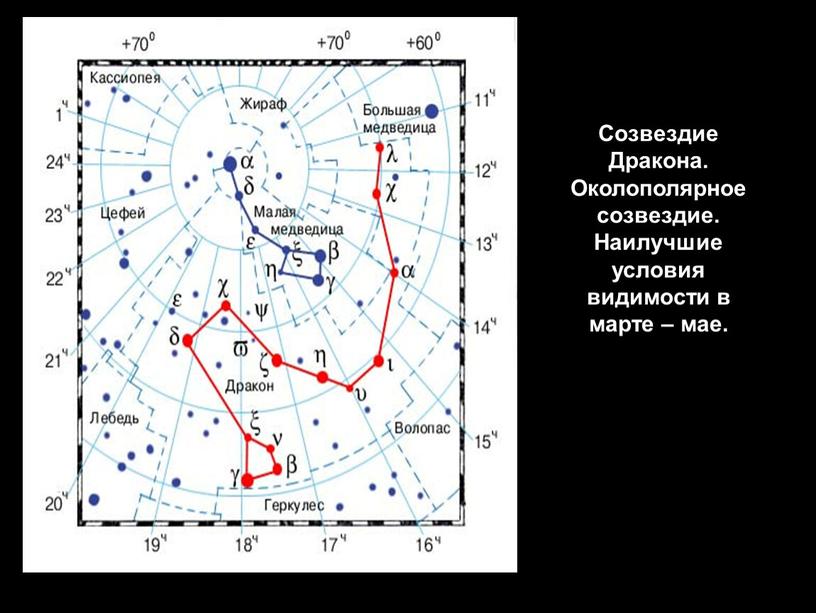 Созвездие Дракона. Околополярное созвездие