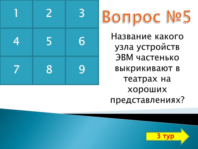 Вопрос №5 Название какого узла устройств