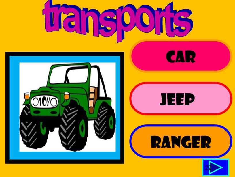 CAR JEEP RANGER 22 transports