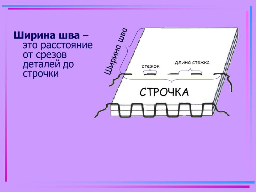 Ширина шва – это расстояние от срезов деталей до строчки