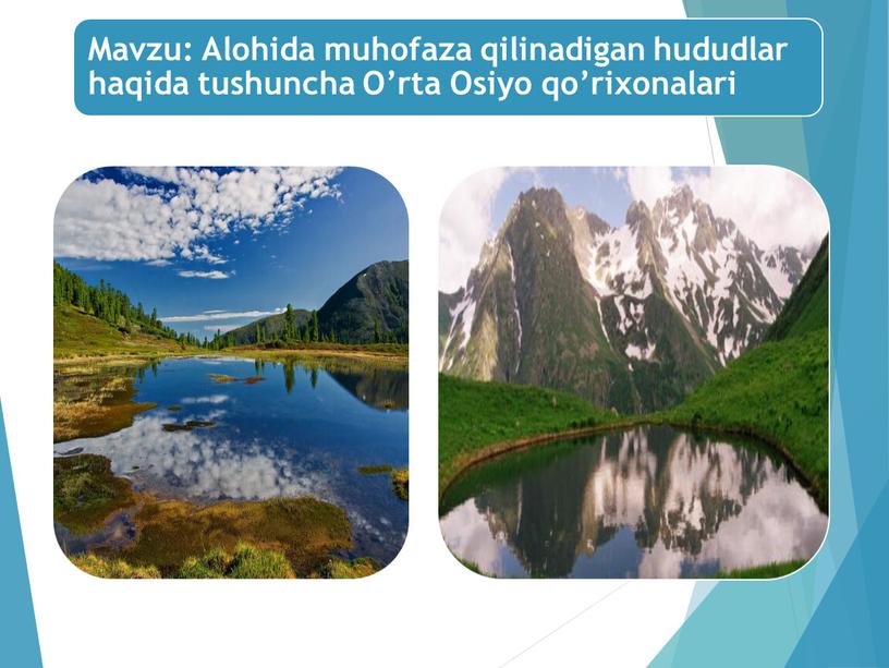 Tabiatni muhofaza qilish - landshaftning bir butunligi, tabiiy komponentlarning o‘zaro muvozanatini muhofaza qilishga qaratilgan. Landshaftlarni muhofaza qilishning juda ko‘p shakllari mavjud. Bular: qo‘riqxonalar, zakazniklar, rezervatlar, xalq bog‘lar idan iborat. Tabiatni muhofaza qilish ayrim hududlarda tabiiy kompleksni (landshaftlarni) o‘z holicha maxsus rejim bilan qo‘riqlashni ham talab qiladi.