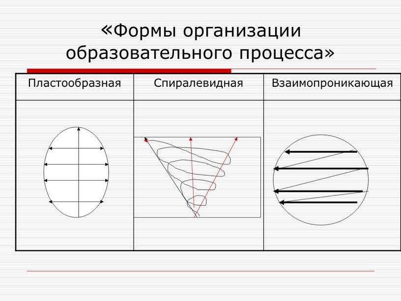 Формы организации образовательного процесса»