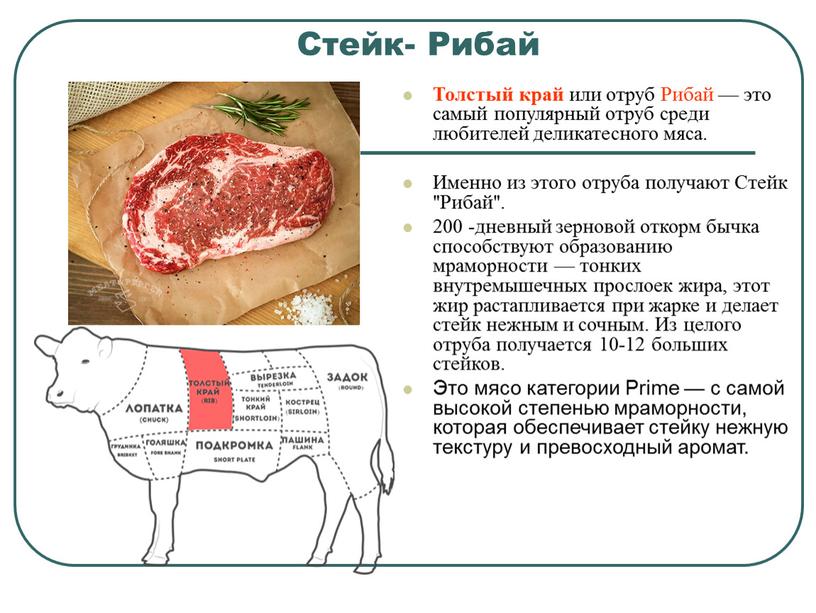 Стейк- Рибай Толстый край или отруб