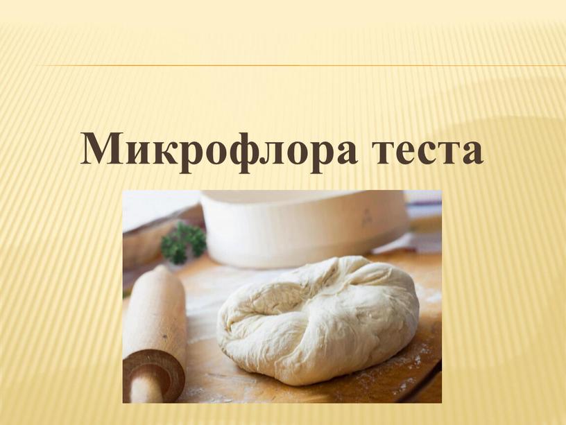 Микрофлора теста