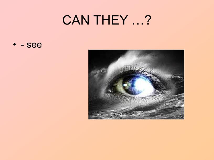CAN THEY …? - see