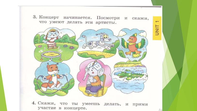 Презентация  к уроку по УМК М.З. Биболетова 2 класс.Lesson  7 "Animals and activities"