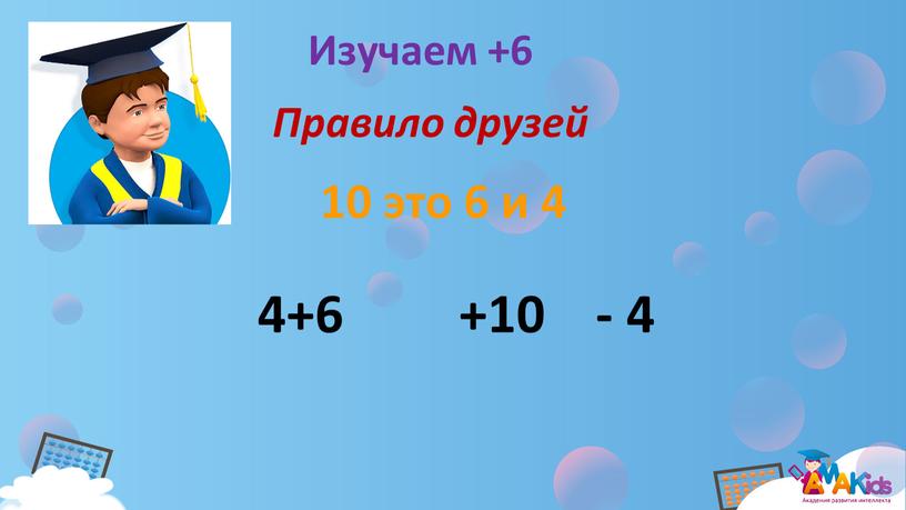 Изучаем +6 4+6 +10 - 4