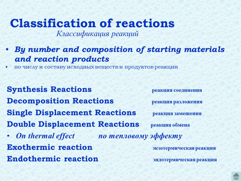 Synthesis Reactions реакция соединения