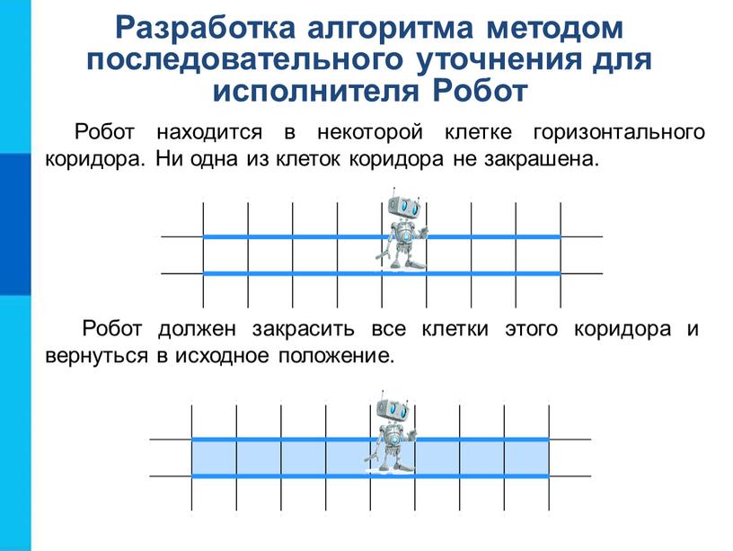 Разработка алгоритма методом последовательного уточнения для исполнителя