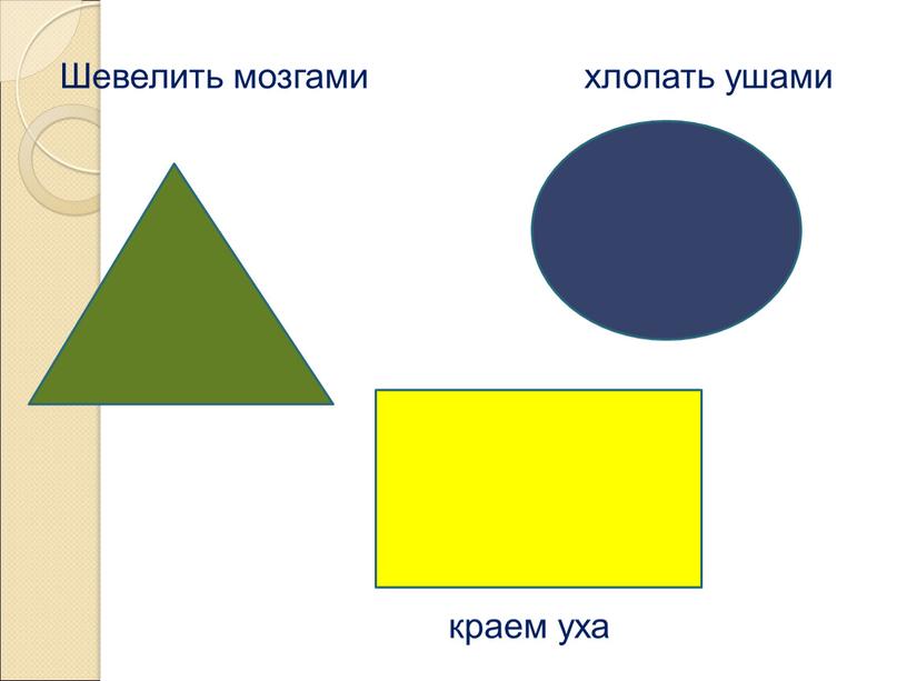 Шевелить мозгами хлопать ушами краем уха