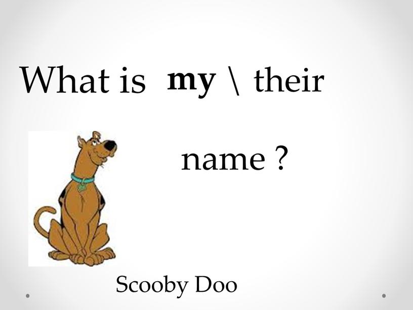 What is my \ their name ? Scooby