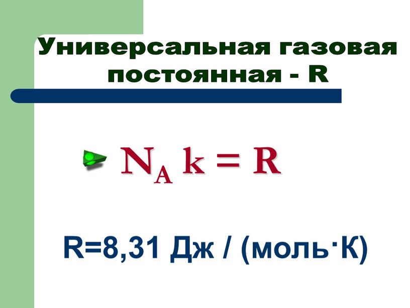 Газовая постоянная презентация