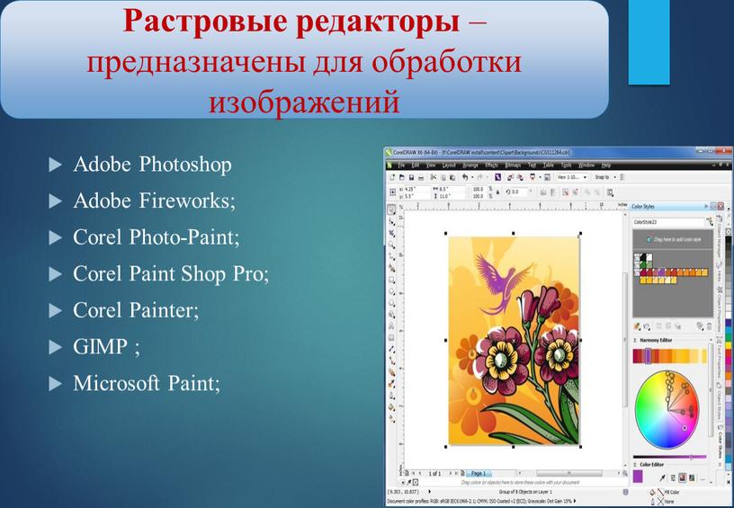 Adobe Photoshop Adobe Fireworks;