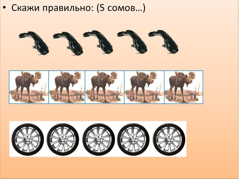 Скажи правильно: (5 сомов…)