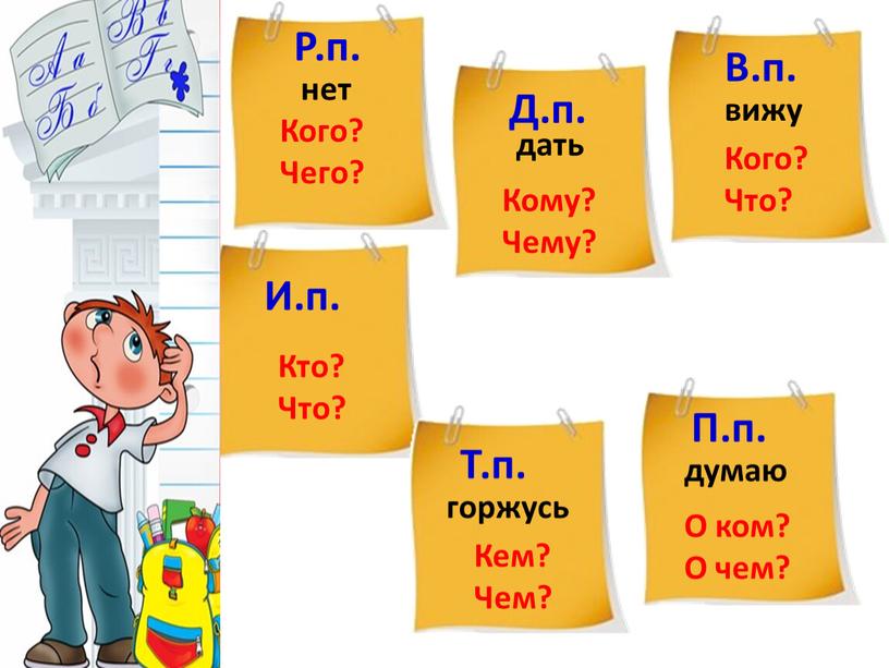 Презентация по русскому языку по теме:"Определение падежа в котором  употреблено имя существительное"