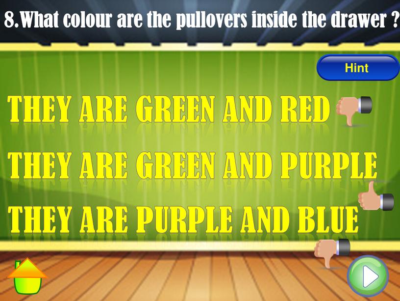 What colour are the pullovers inside the drawer ?