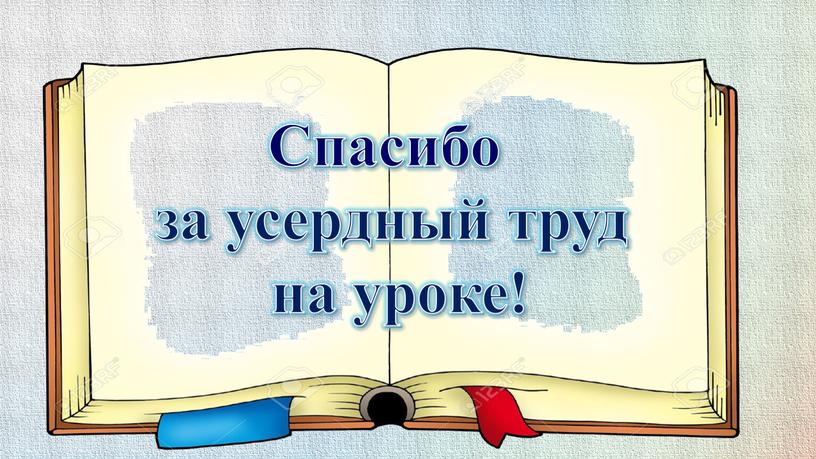 Спасибо за усердный труд на уроке!