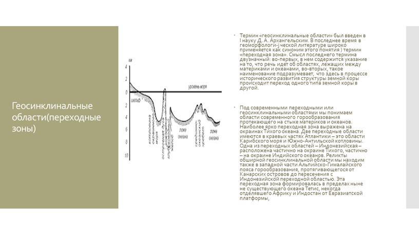 Геосинклинальные области(переходные зоны)