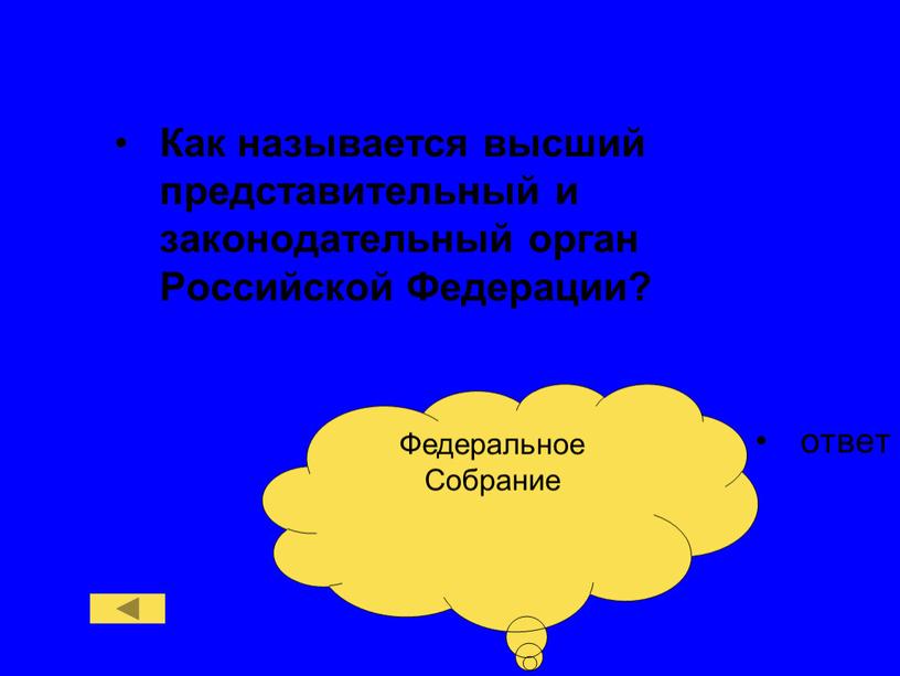 Как называется высший представительный и законодательный орган