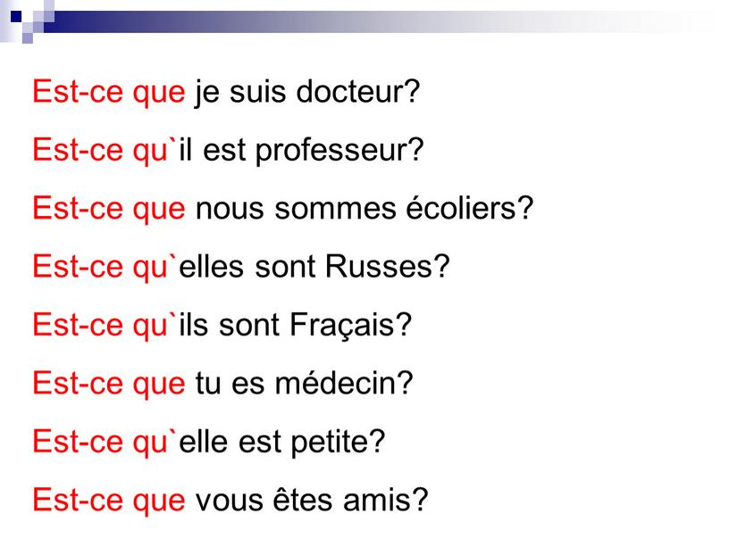 Est-ce que je suis docteur?