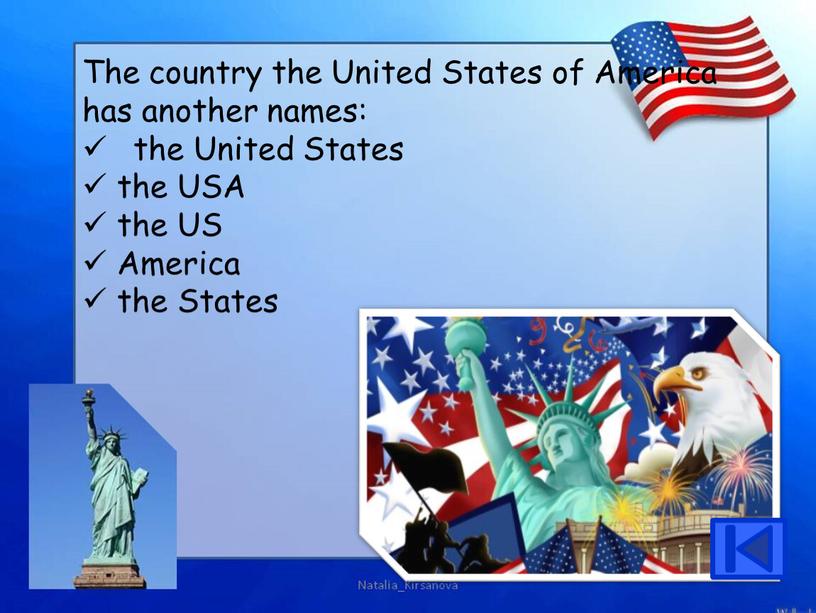 The country the United States of