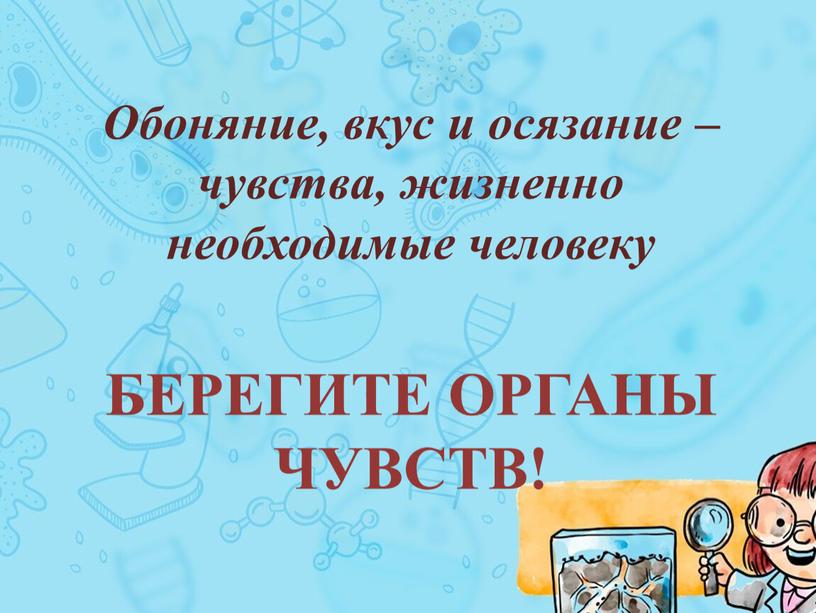 Берегите органы чувств! Обоняние, вкус и осязание – чувства, жизненно необходимые человеку