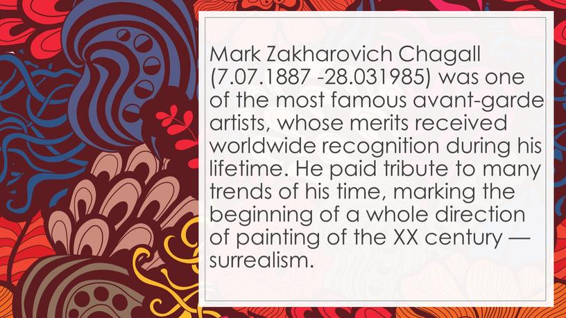 Mark Zakharovich Chagall (7.07