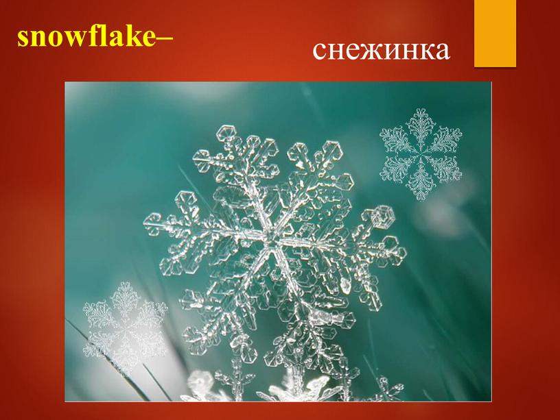 snowflake– снежинка
