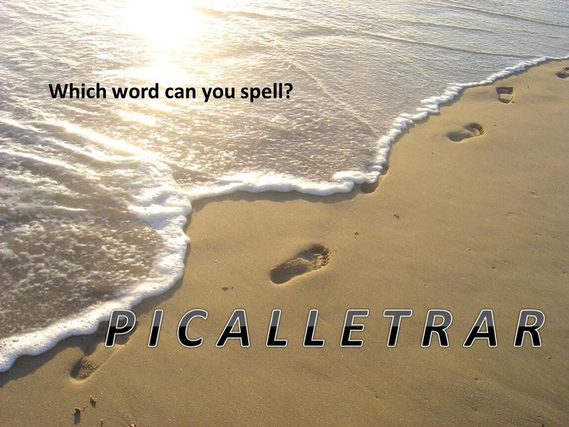 Which word can you spell? P I C