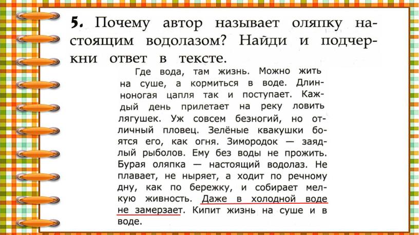 Презентация к курсу "Работа с текстом". 2 класс. Вариант 5