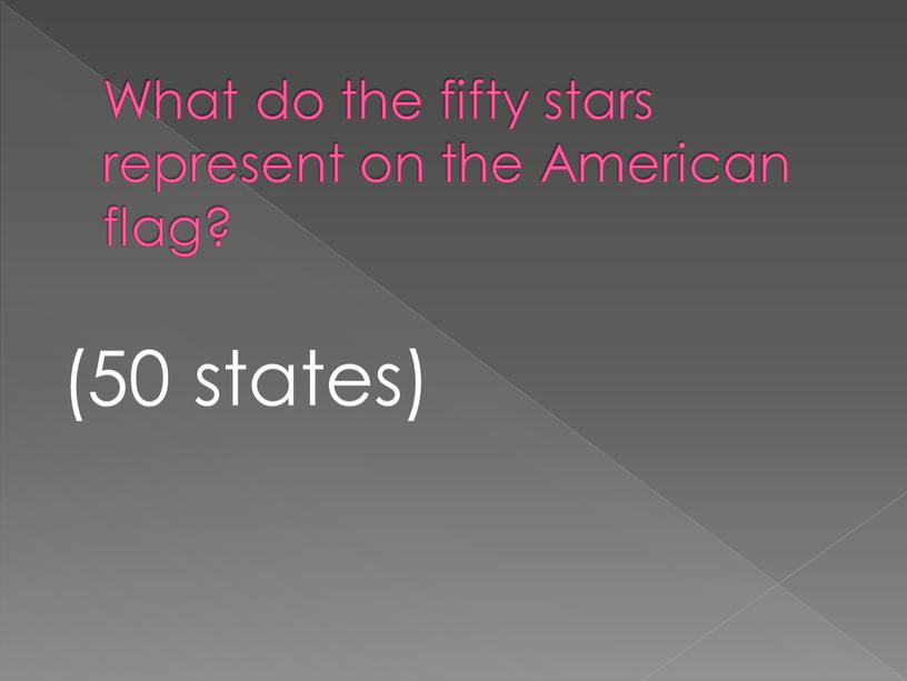 What do the fifty stars represent on the