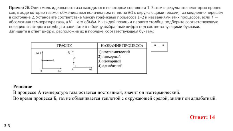 Пример 26. Один моль иде­аль­но­го газа на­хо­дил­ся в не­ко­то­ром со­сто­я­нии 1